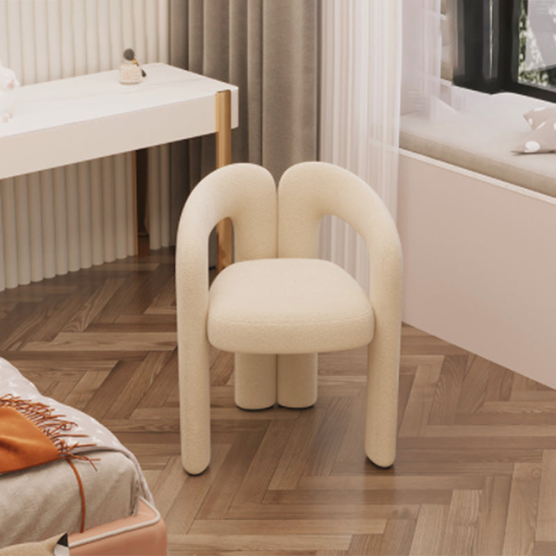 Modern Style Upholstered Dining Chair Open Back Dining Arm Chair for Home
