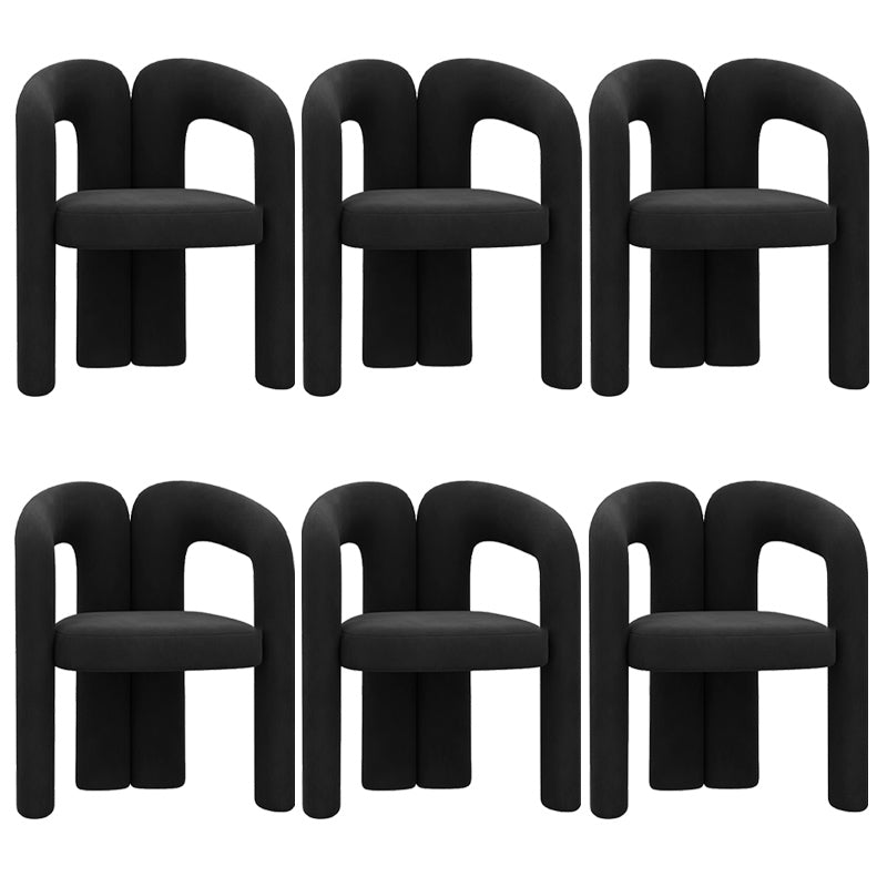 Modern Style Upholstered Dining Chair Open Back Dining Arm Chair for Home