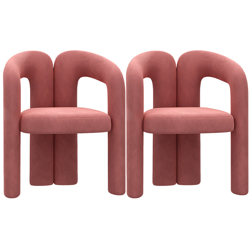 Modern Style Upholstered Dining Chair Open Back Dining Arm Chair for Home