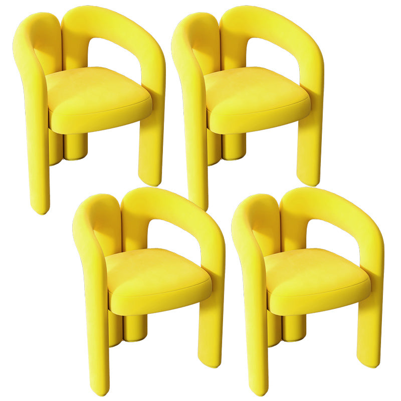 Modern Style Upholstered Dining Chair Open Back Dining Arm Chair for Home