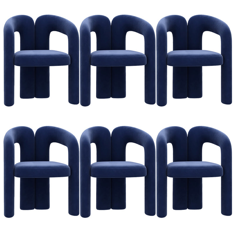 Modern Style Upholstered Dining Chair Open Back Dining Arm Chair for Home