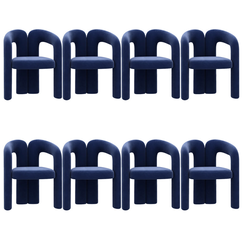 Modern Style Upholstered Dining Chair Open Back Dining Arm Chair for Home