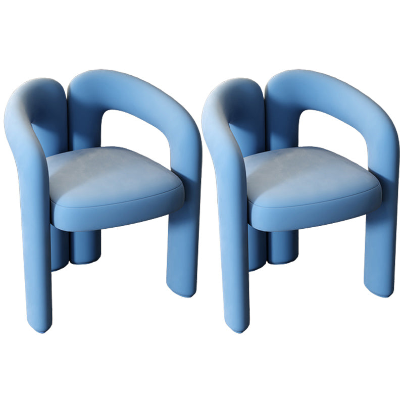 Modern Style Upholstered Dining Chair Open Back Dining Arm Chair for Home