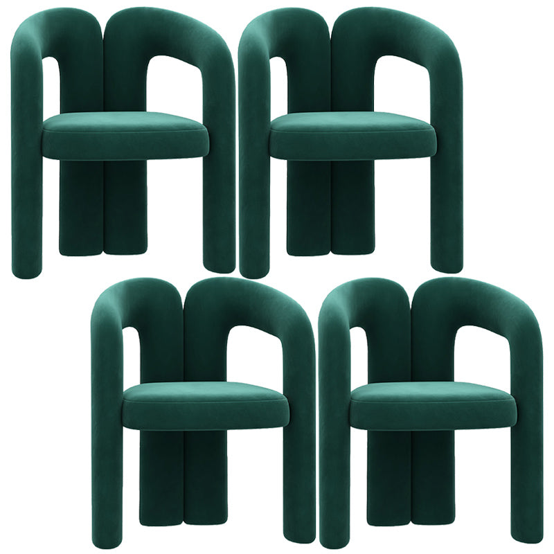 Modern Style Upholstered Dining Chair Open Back Dining Arm Chair for Home