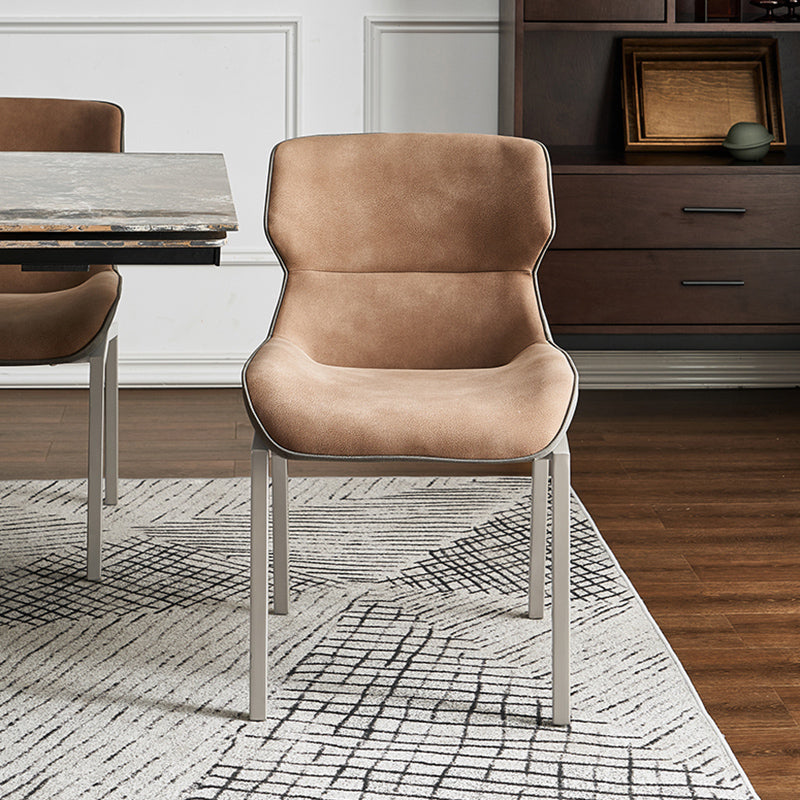 Metal Industrial Dining Chair with Grey Legs Matte Finish Wingback Side Chair