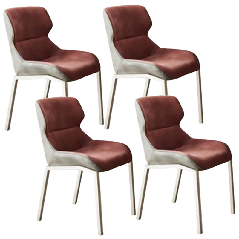 Metal Industrial Dining Chair with Grey Legs Matte Finish Wingback Side Chair