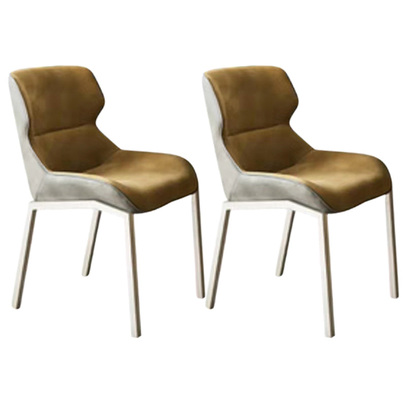 Metal Industrial Dining Chair with Grey Legs Matte Finish Wingback Side Chair