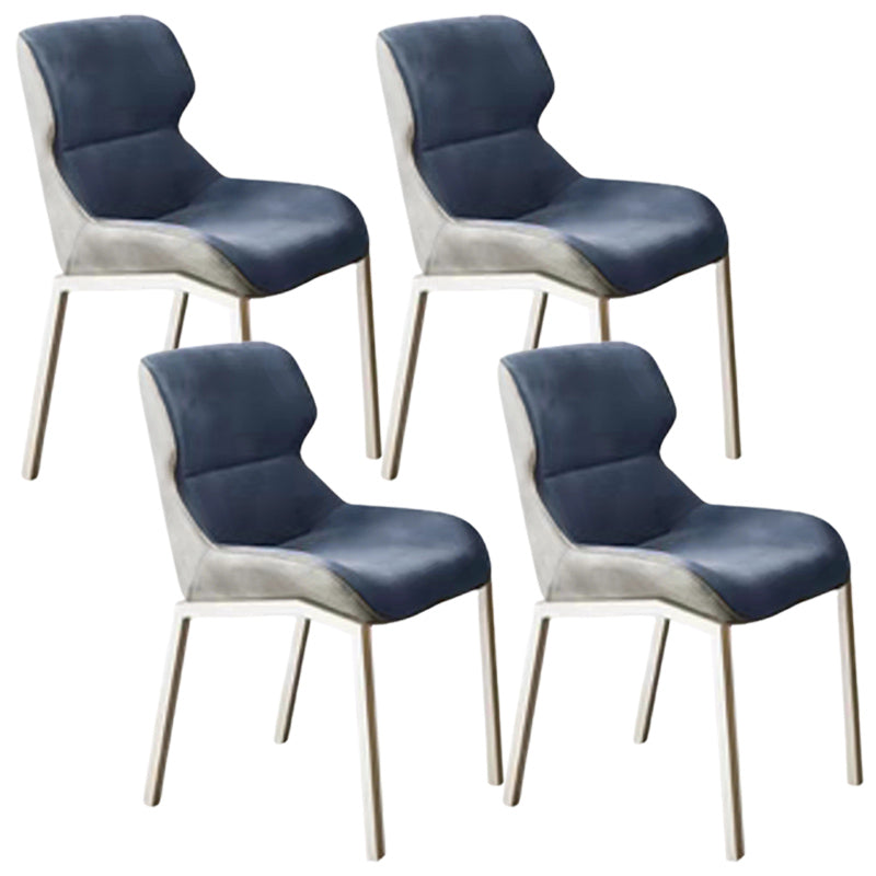 Metal Industrial Dining Chair with Grey Legs Matte Finish Wingback Side Chair