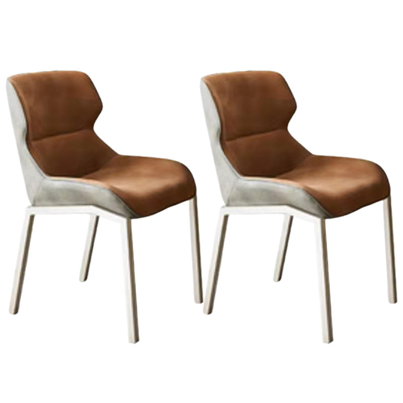 Metal Industrial Dining Chair with Grey Legs Matte Finish Wingback Side Chair