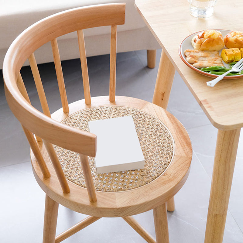 Modern Style Dining Chair Solid Wood Slat Back Side Chair for Home