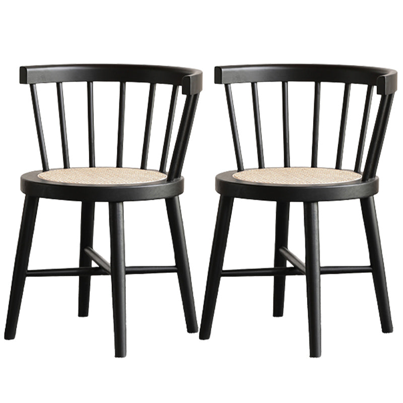 Modern Style Dining Chair Solid Wood Slat Back Side Chair for Home