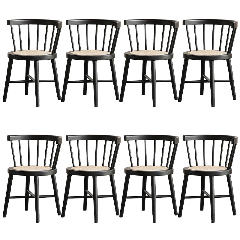 Modern Style Dining Chair Solid Wood Slat Back Side Chair for Home