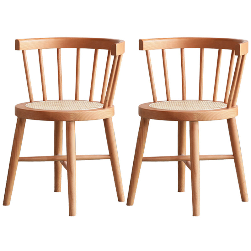 Modern Style Dining Chair Solid Wood Slat Back Side Chair for Home
