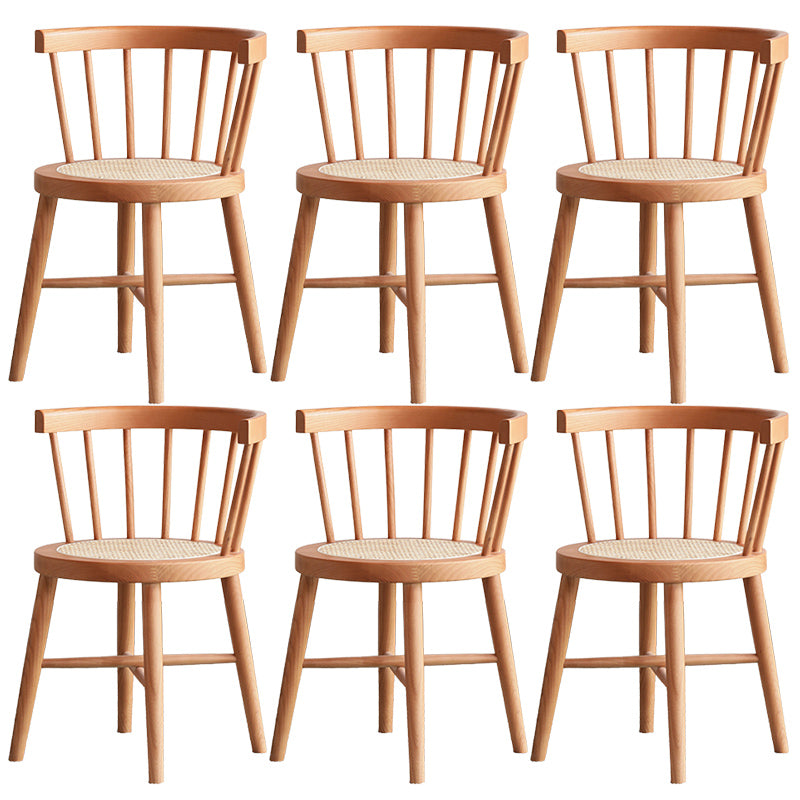 Modern Style Dining Chair Solid Wood Slat Back Side Chair for Home