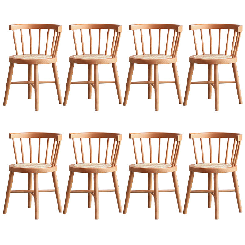 Modern Style Dining Chair Solid Wood Slat Back Side Chair for Home
