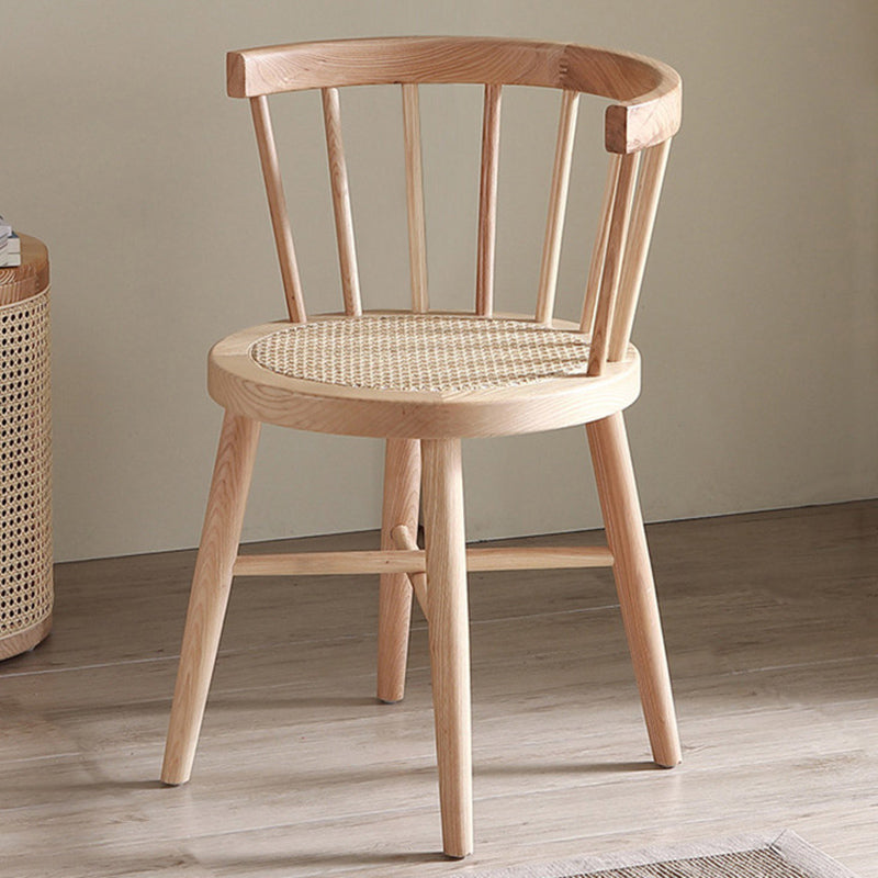Modern Style Dining Chair Solid Wood Slat Back Side Chair for Home