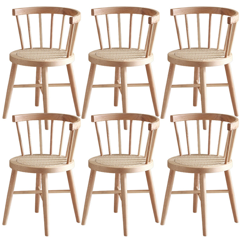 Modern Style Dining Chair Solid Wood Slat Back Side Chair for Home