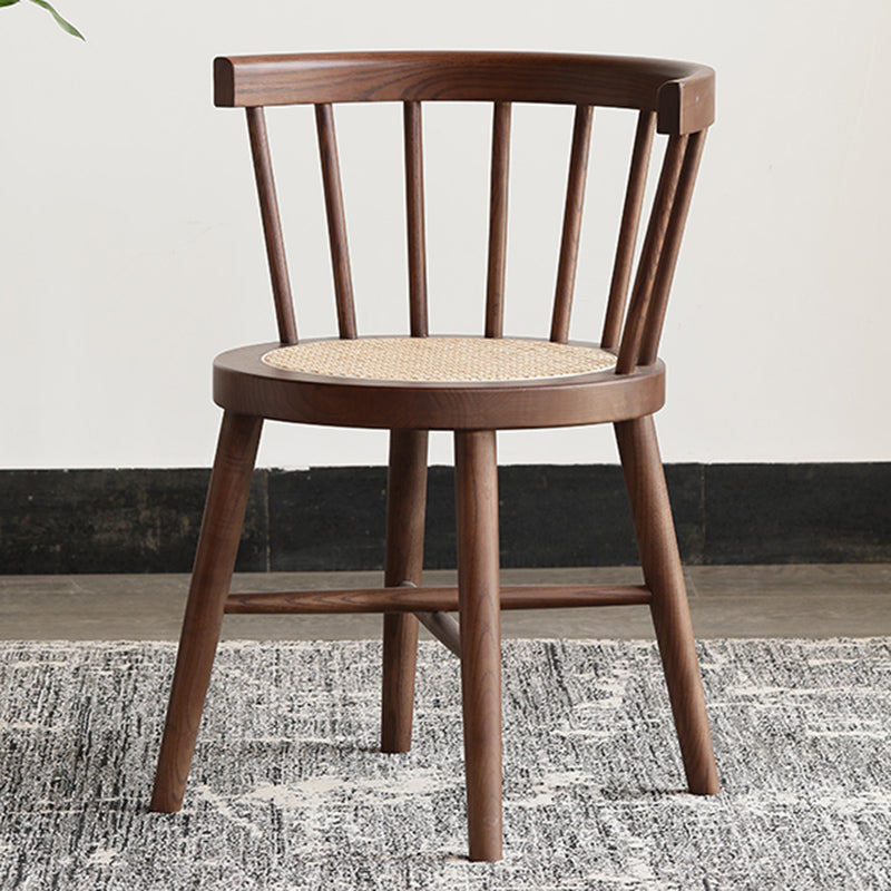 Modern Style Dining Chair Solid Wood Slat Back Side Chair for Home