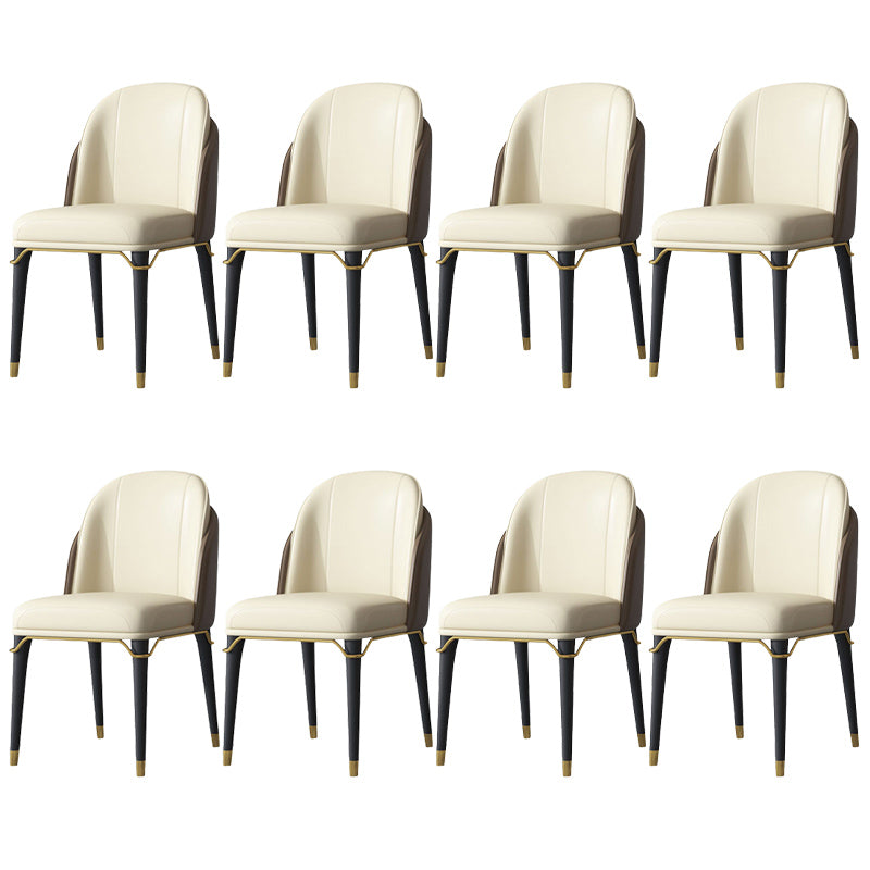 Glam Indoor Side Chair with Ash Wood Legs Matte Finish Dining Chair for Home