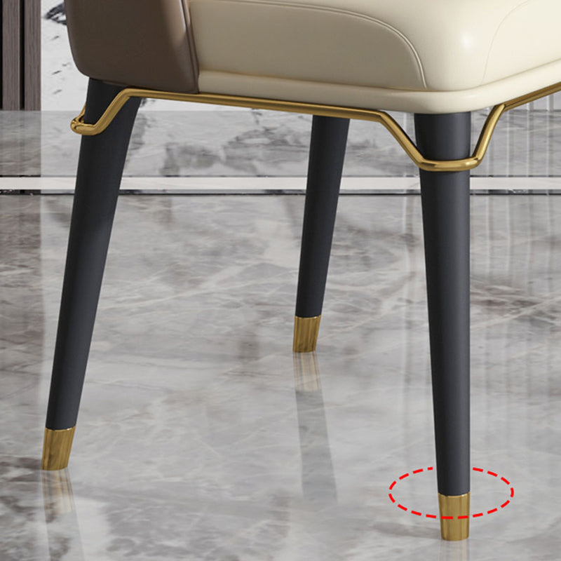 Glam Indoor Side Chair with Ash Wood Legs Matte Finish Dining Chair for Home