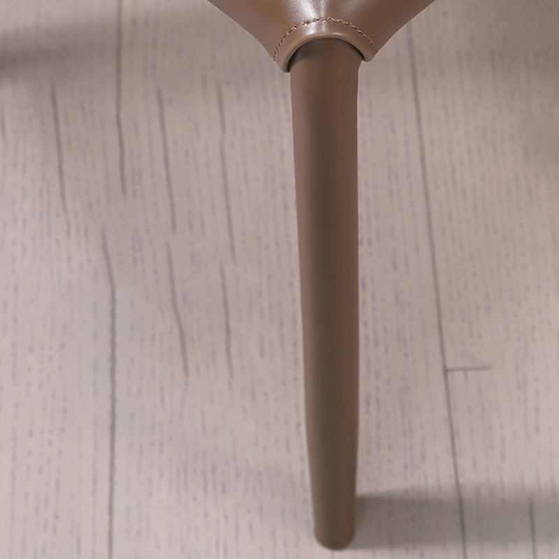 Matte Finish Wingback Side Chair Contemporary Dining Chair with Leather Legs