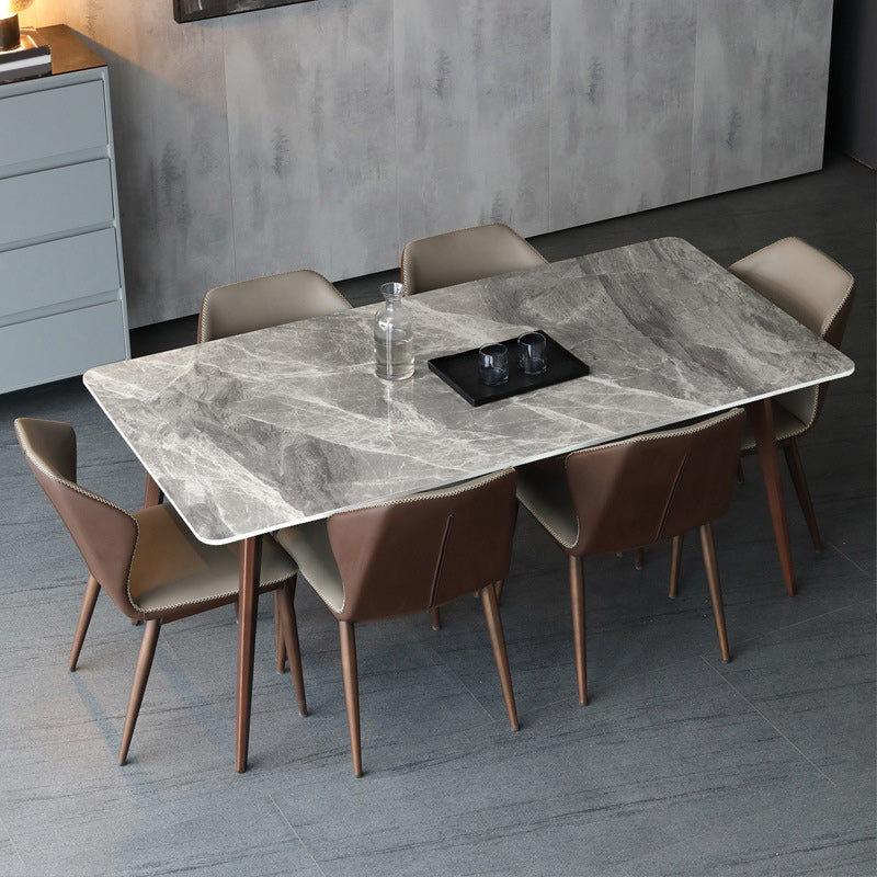 Sintered Stone Dining Table Mid-Century Modern Dining Table with 4 Legs