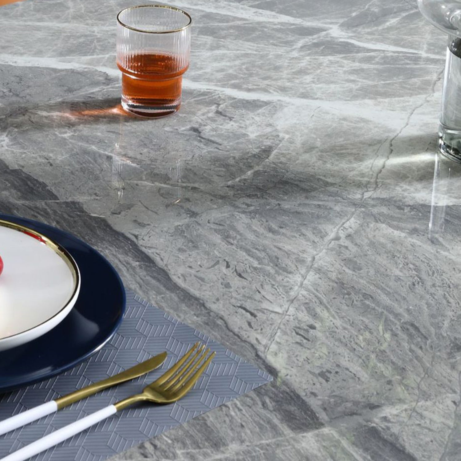 Sintered Stone Dining Table Mid-Century Modern Dining Table with 4 Legs