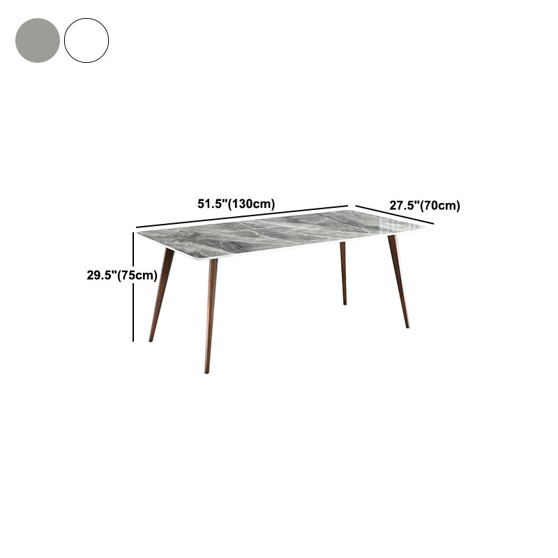 Sintered Stone Dining Table Mid-Century Modern Dining Table with 4 Legs