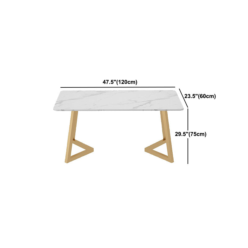 Modern Double Pedestal Dining Table Stone Dining Table for Home