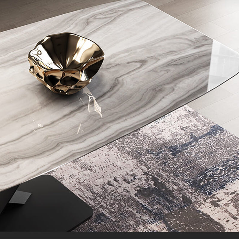 Traditional Luxury Table Metal Base Rectangle Dining Table for Home