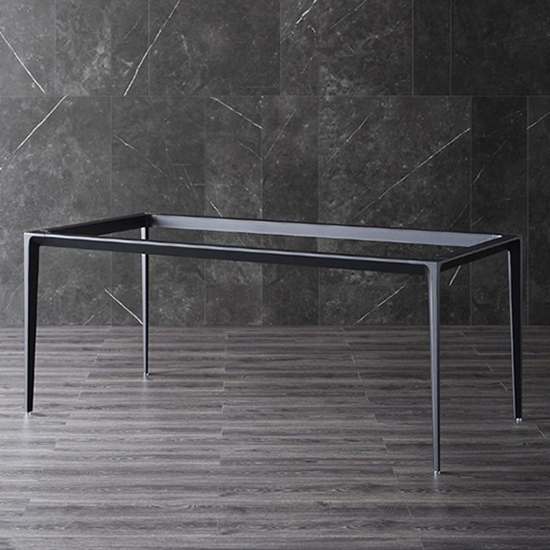 Contemporary Rectangle Dining Table Stone Dining Table with 4 Legs