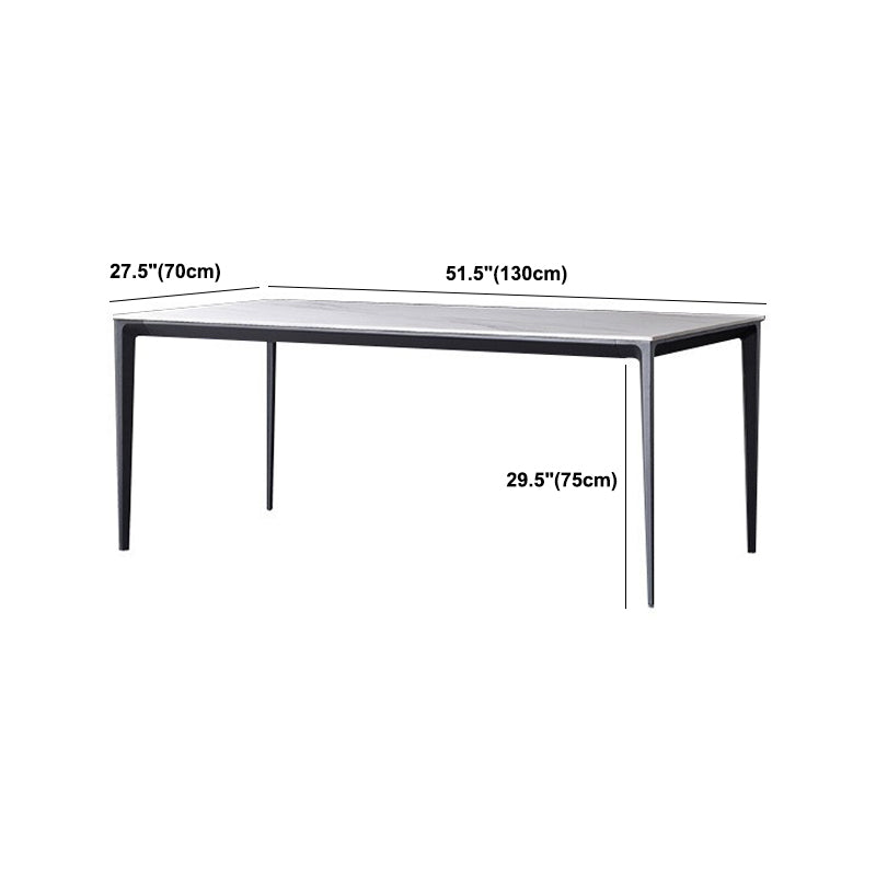 Contemporary Rectangle Dining Table Stone Dining Table with 4 Legs