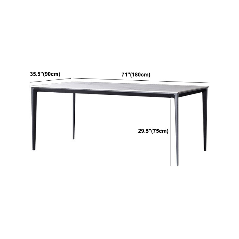 Contemporary Rectangle Dining Table Stone Dining Table with 4 Legs