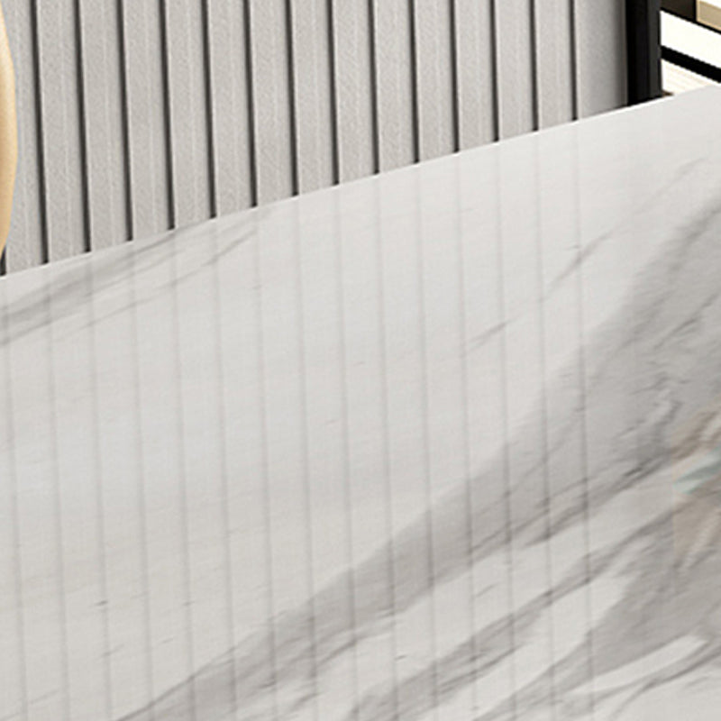 Traditional Luxury Table Metal Base Rectangle Pedestal Casual Dining Table for Home