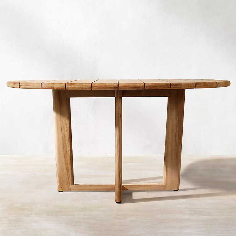 Bohemian Style Solid Wood Dining Table Set 1/5 Pieces Dining Table Set for Outdoor