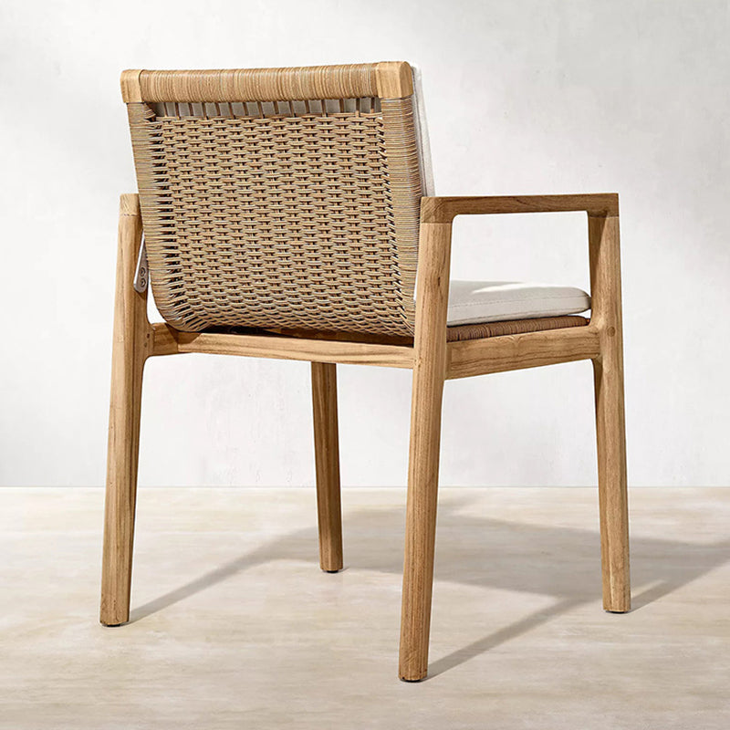 Bohemian Style Solid Wood Dining Table Set 1/5 Pieces Dining Table Set for Outdoor