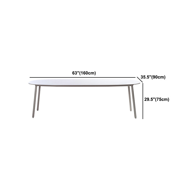 Modern Metal Base Dining Table Set 1/3/7 Pieces Dining Table Set for Outdoor