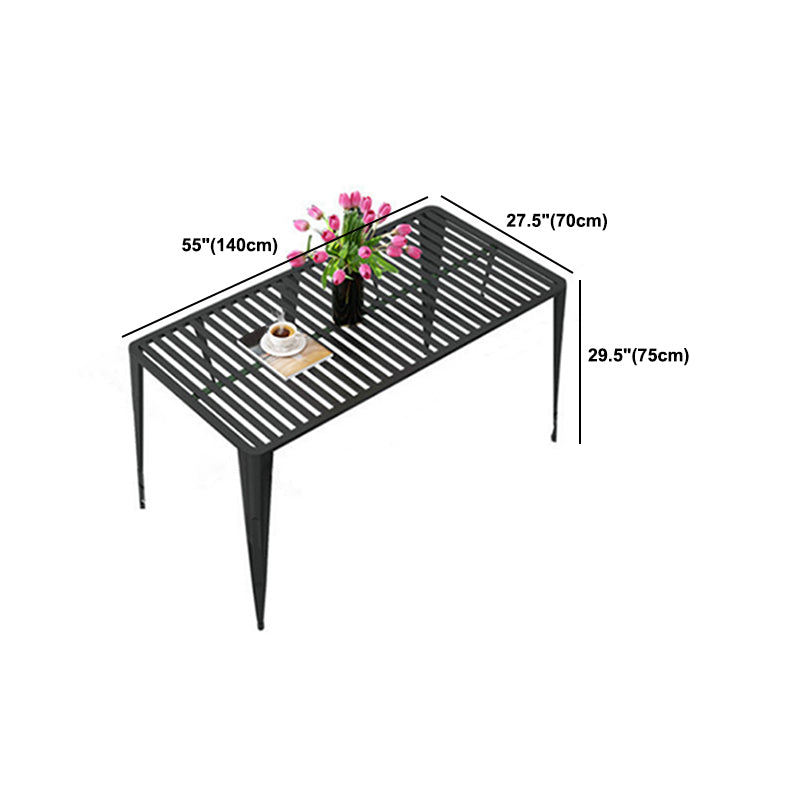 Modern Metal Dining Set 1/5/7 Piece Rectangular Dining Table Set