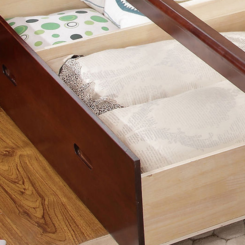 84.65 inch Wide Victorian Bed Rubberwood Bed Frame with Upholstered Headboard