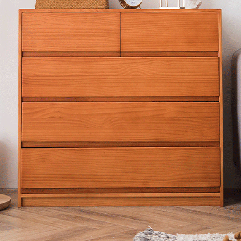 15.74" Wide Modern Accent Chest with 5/6Drawers Wood Rectangle Chest