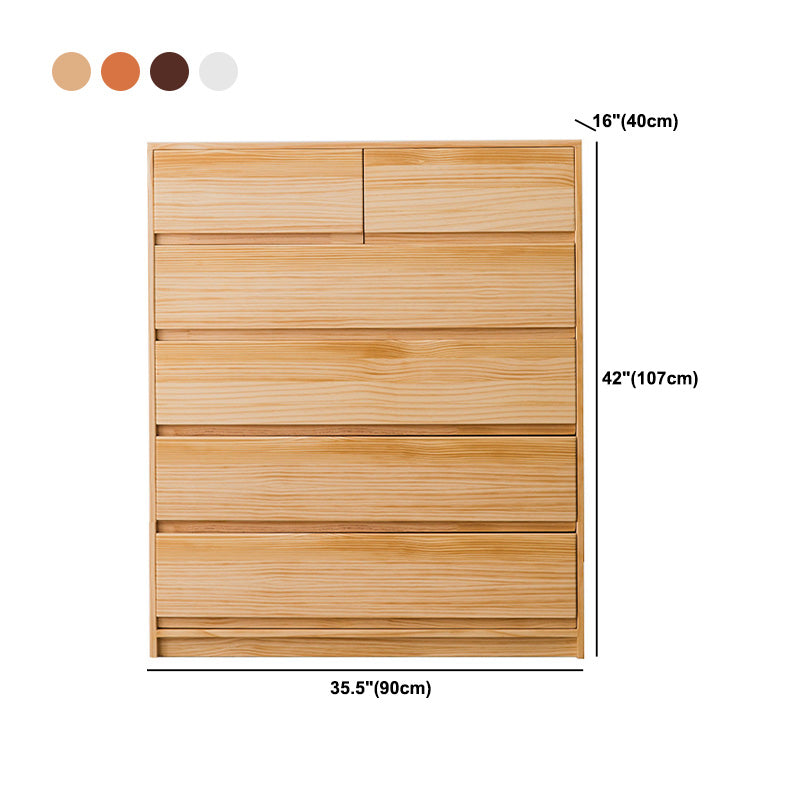 15.74" Wide Modern Accent Chest with 5/6Drawers Wood Rectangle Chest