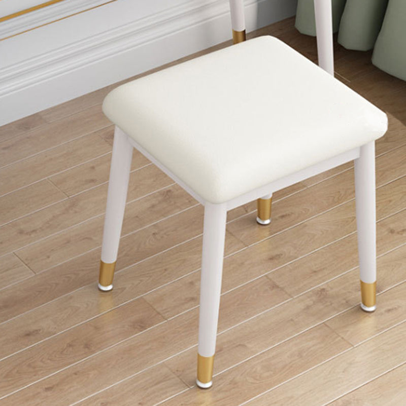 Contemporary White Makeup Vanity Desk Slate top Vanity Dressing Table