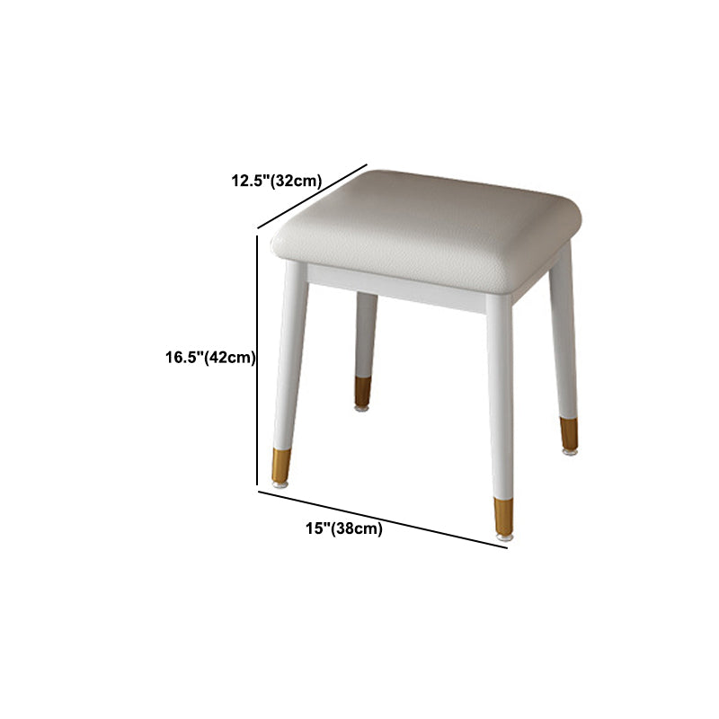 Contemporary White Makeup Vanity Desk Slate top Vanity Dressing Table