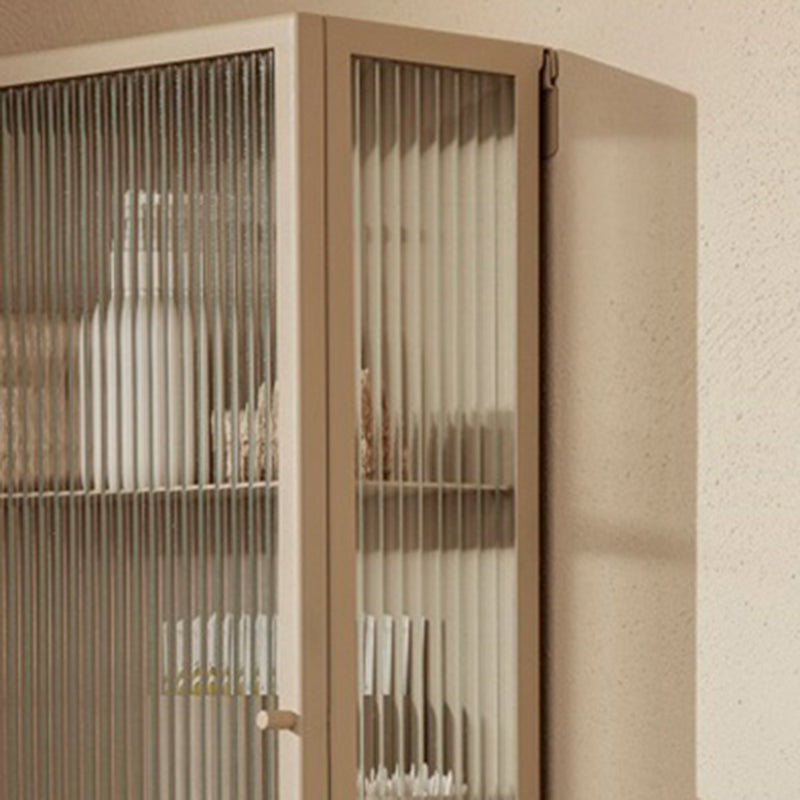 Modern & Contemporary Accent Cabinet Glass Side Cabinet with Knobs