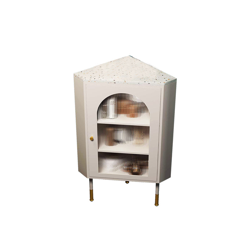 Modern & Contemporary Accent Cabinet Glass Side Cabinet with Knobs
