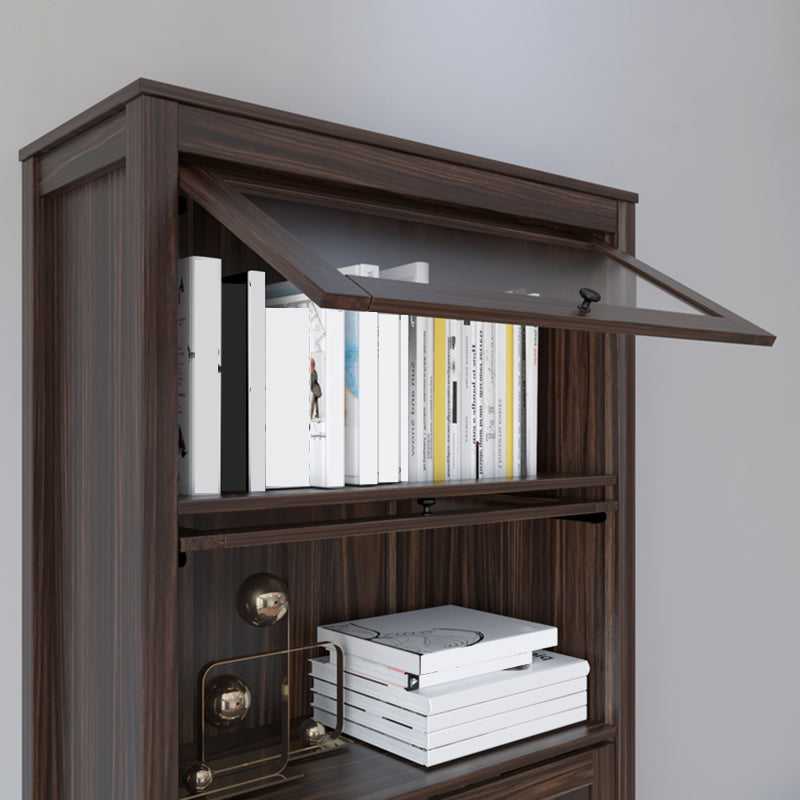 Mid-Century Modern Side Cabinet Square Accent Cabinet with Brown
