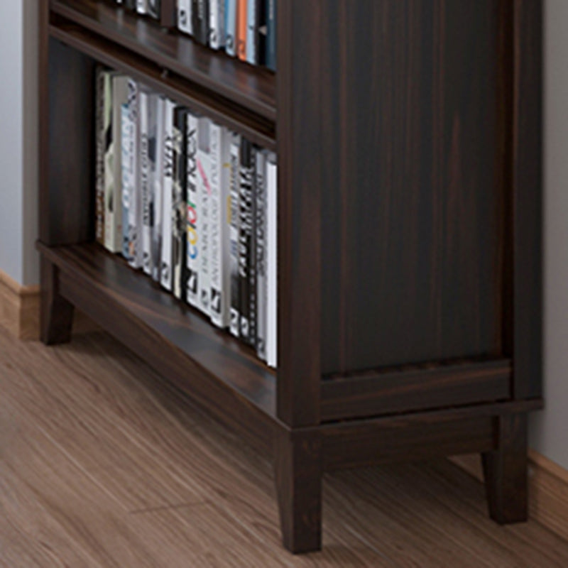 Mid-Century Modern Side Cabinet Square Accent Cabinet with Brown