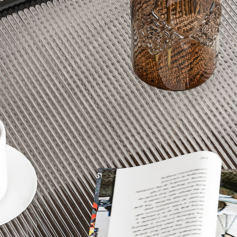 Contemporary Round with Storage Shelf Metal 4 Legs Coffee Table