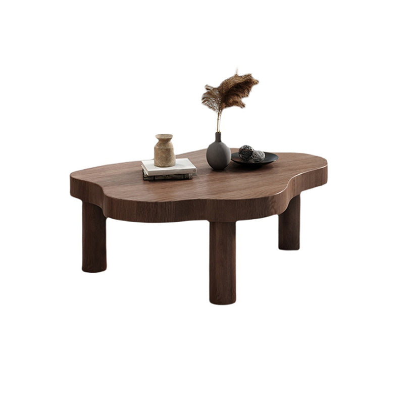 Nordic 3 Legs Cocktail Table Solid Wood Geometric Single Coffee Table