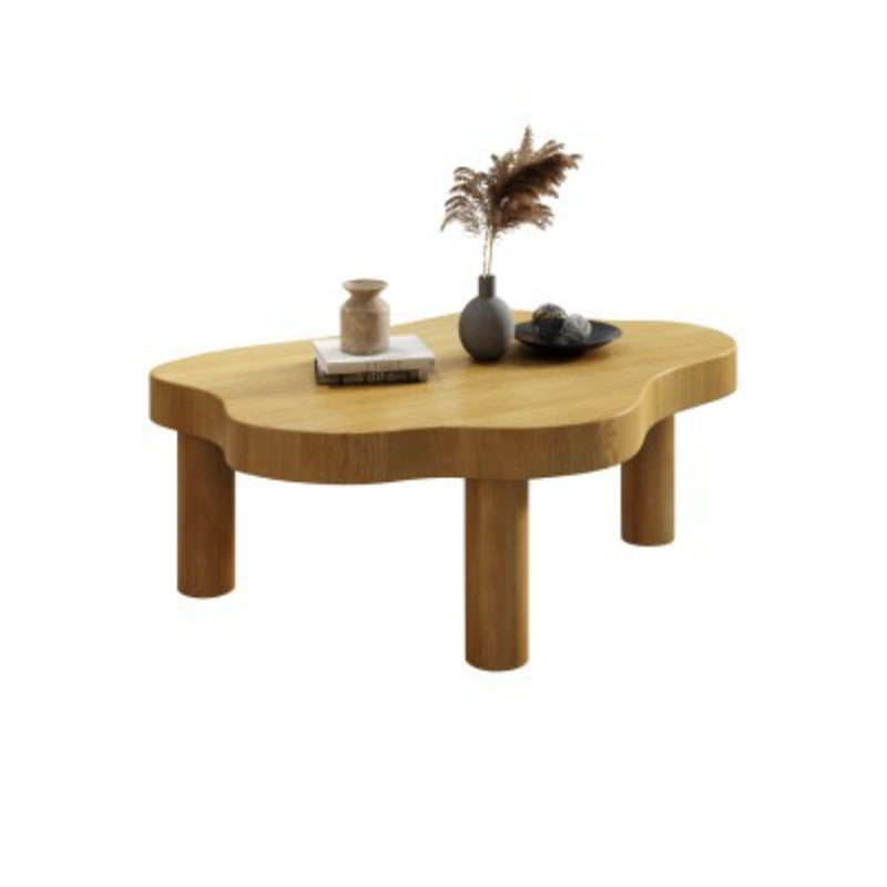 Nordic 3 Legs Cocktail Table Solid Wood Geometric Single Coffee Table